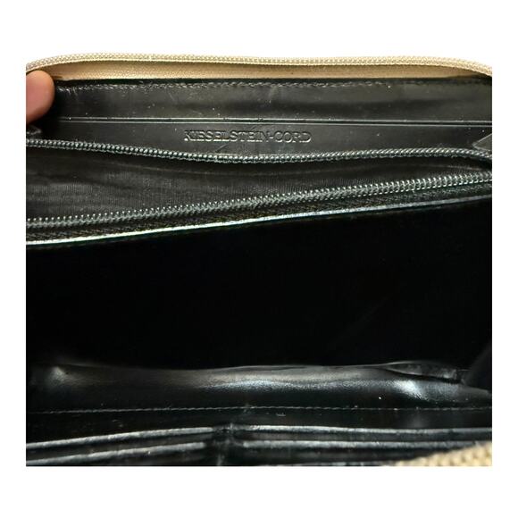 BARRY KIESELTEIN-CORD VINTAGE Crocodile Embossed Wallet Leather Zip Around - Picture 8 of 11